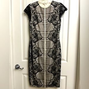 Lela Rose Floral Lace Sheath Dress 12